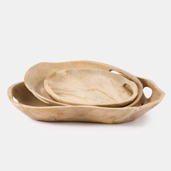 Phoenix Teak Trays - Whitewash - Image 2