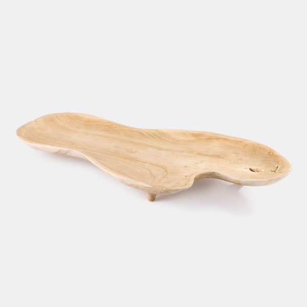 Roman Teak Tray - Whitewash